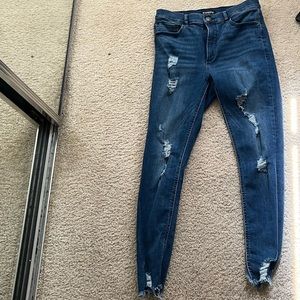 Express ankle length skinny jeans